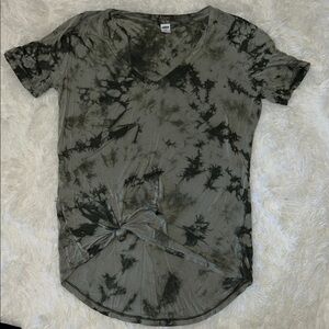 ♥️ Green Tie Front Short Sleeve T-Shirt